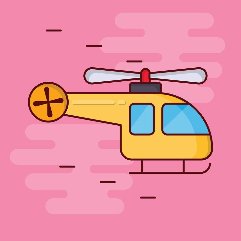 ilustración de vector de helicóptero en un fondo. símbolos de calidad premium. iconos vectoriales para concepto y diseño gráfico.