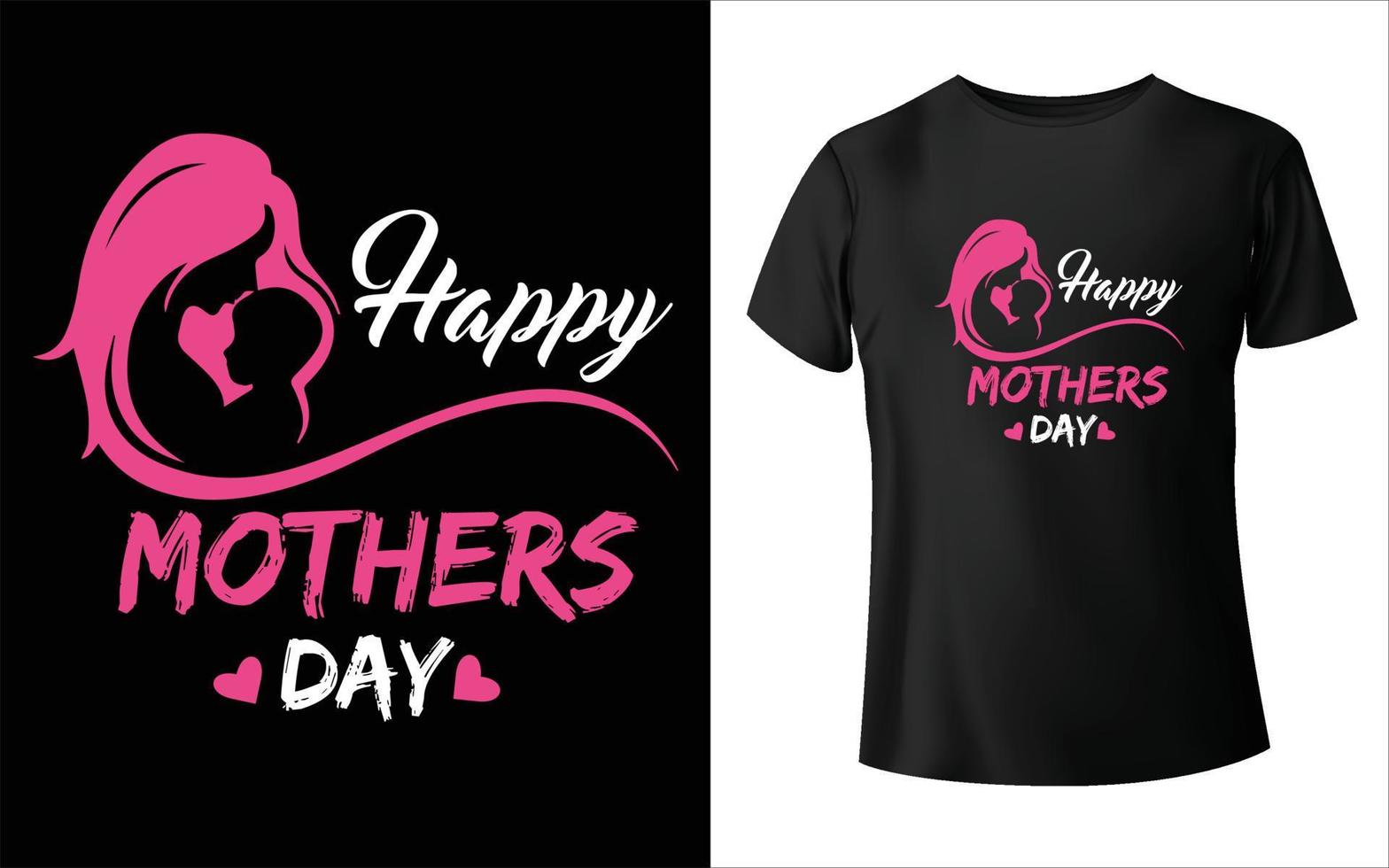 diseño de camisetas del día de la madre feliz. vector de mamá, arte vectorial, diseño de camiseta de mamá