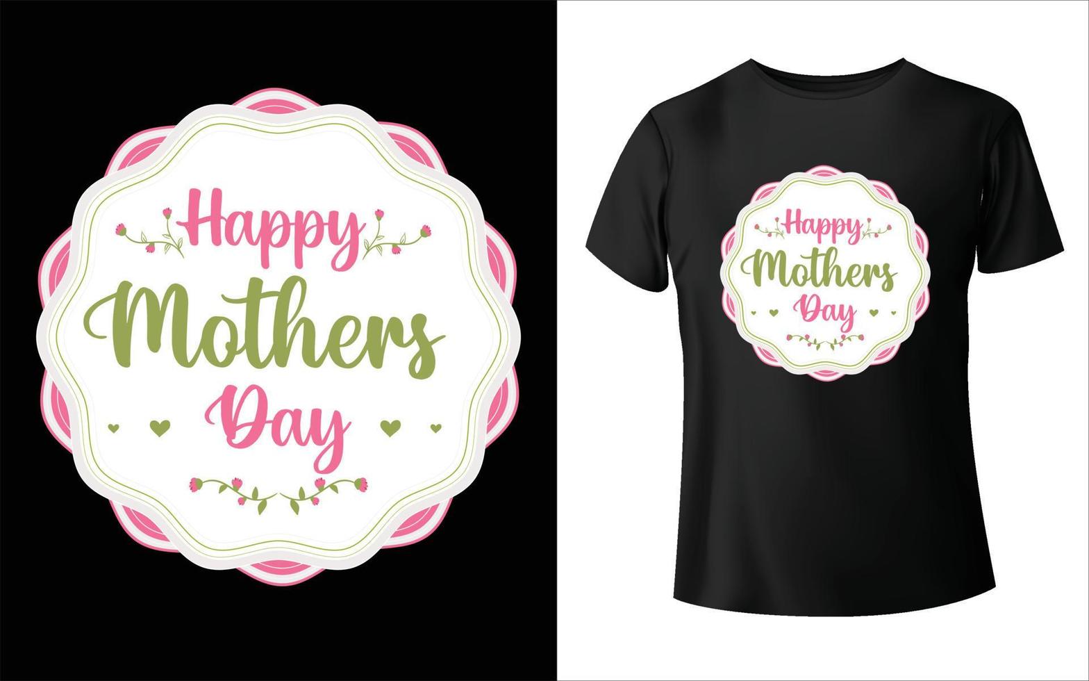 diseño de camisetas del día de la madre feliz. vector de mamá, arte vectorial, diseño de camiseta de mamá