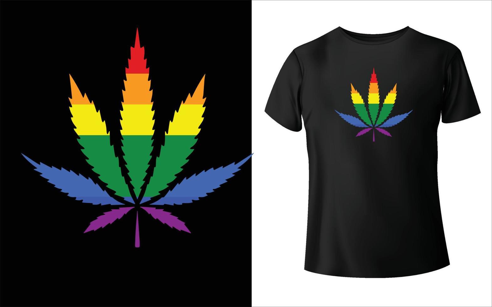 Marijuana T- Shirt Design, Marijuana Vector, Marijuana Leaf. vector