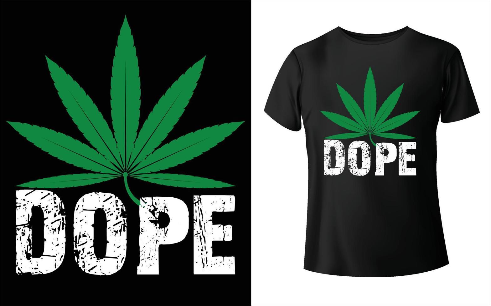 diseño de camiseta de marihuana, vector de marihuana, hoja de marihuana.