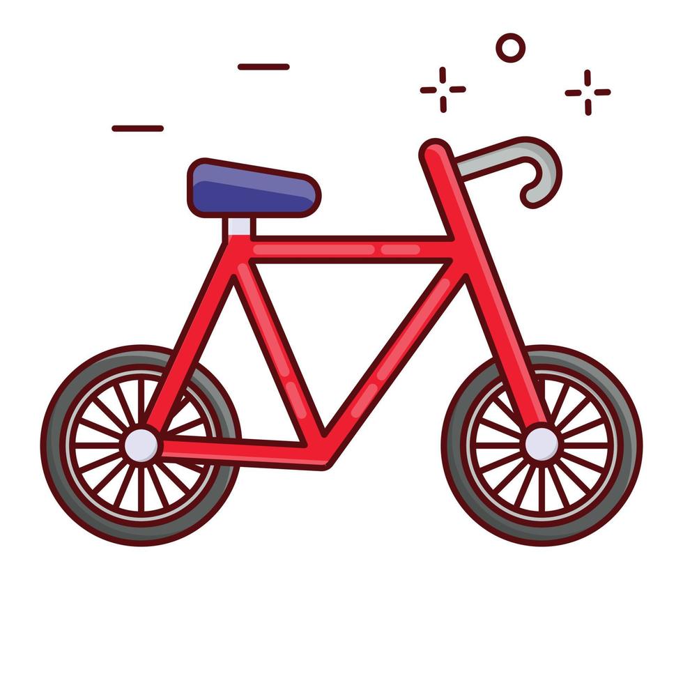 ilustración de vector de bicicleta en un fondo. símbolos de calidad premium. iconos vectoriales para concepto y diseño gráfico.