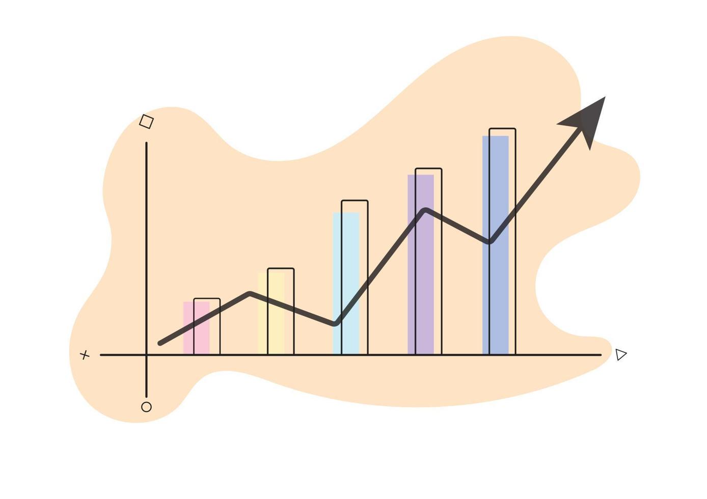 pattern various charts on  background vector