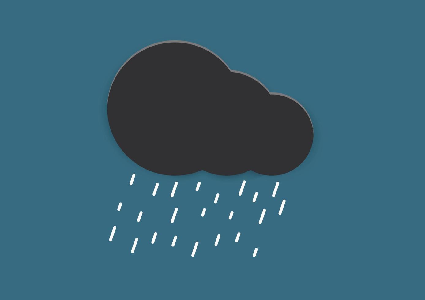 shapes clouds and raindrops on a dark background vector