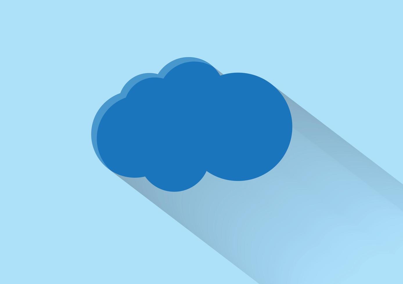 various shapes of clouds on different levels of blue background vector