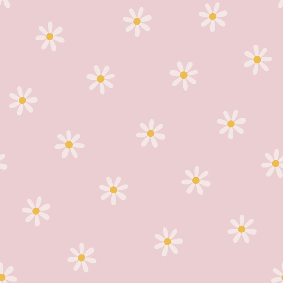 Chamomile flower pattern vector