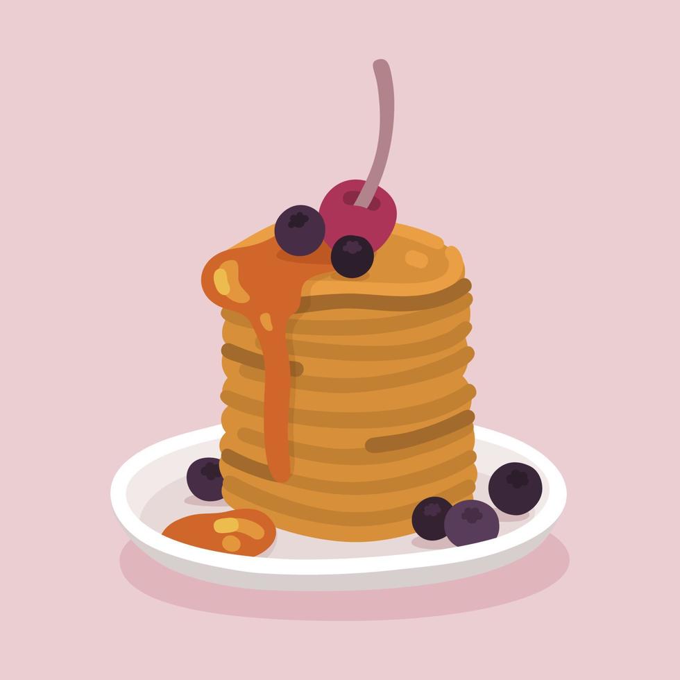 Pancakes on the plate vector