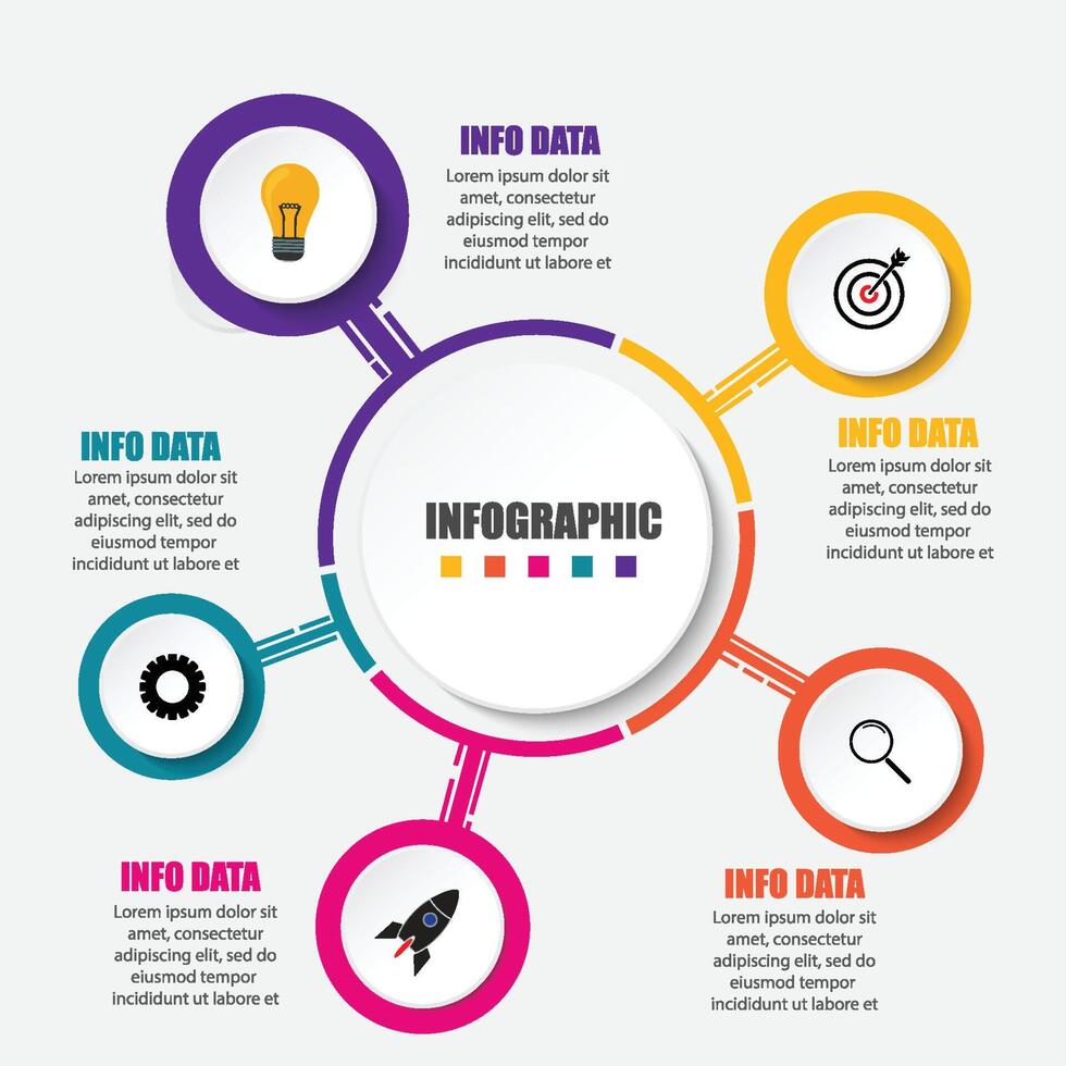 Abstract infographics options template. Vector illustration. Can be used for workflow layout, diagram