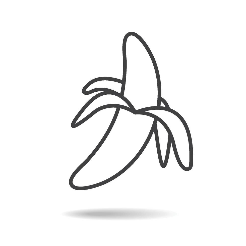 Line icon banana vector