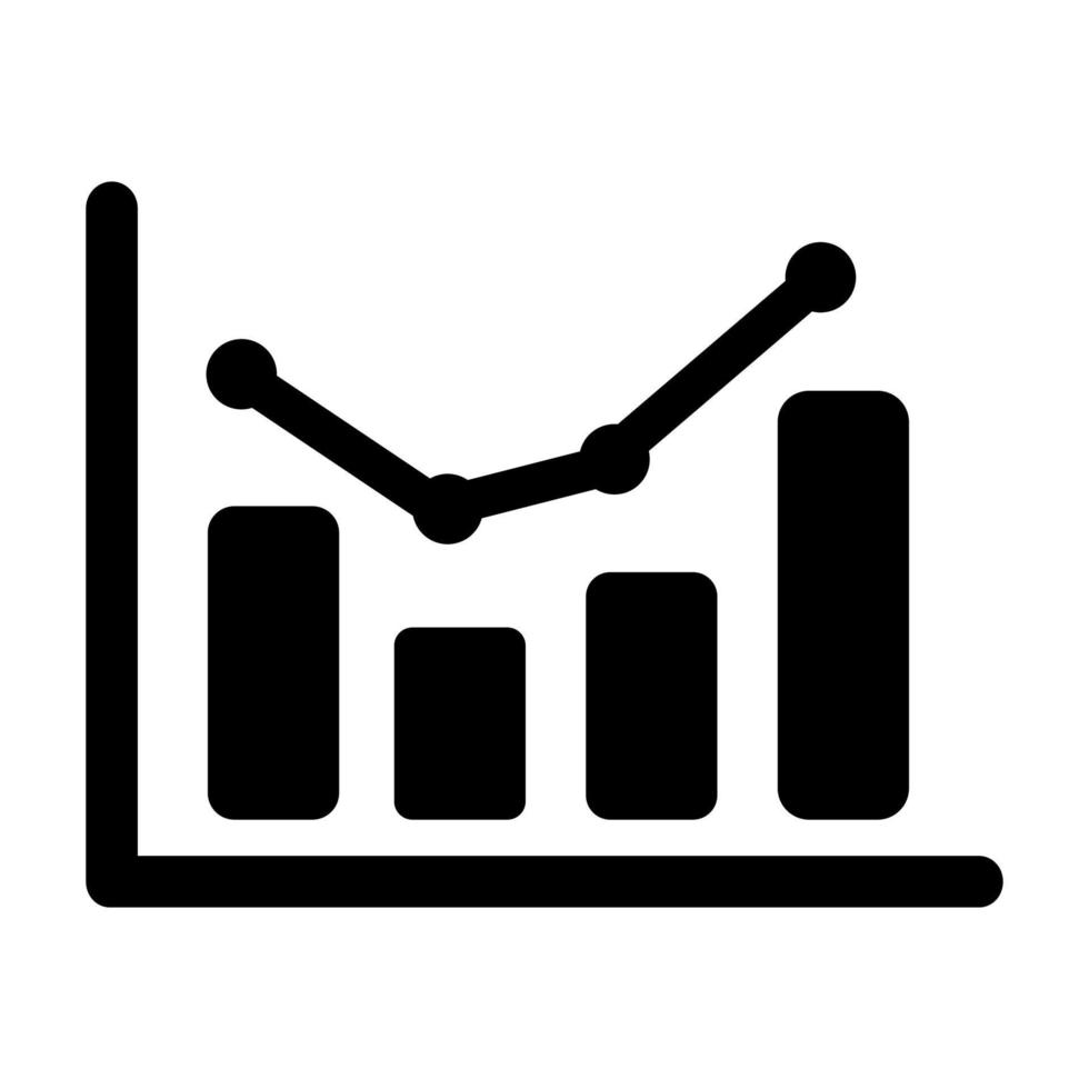 Growing graph icon chart vector