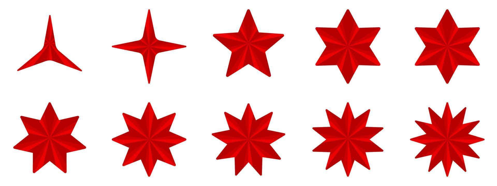 Set of red starburst shape, abstract background texture vector illustration