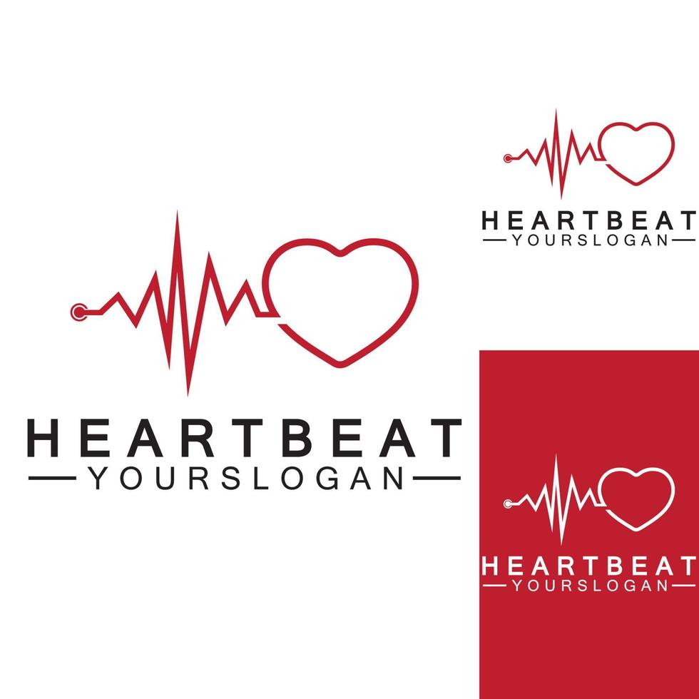 diseño de arte salud médico latido del corazón pulso vector