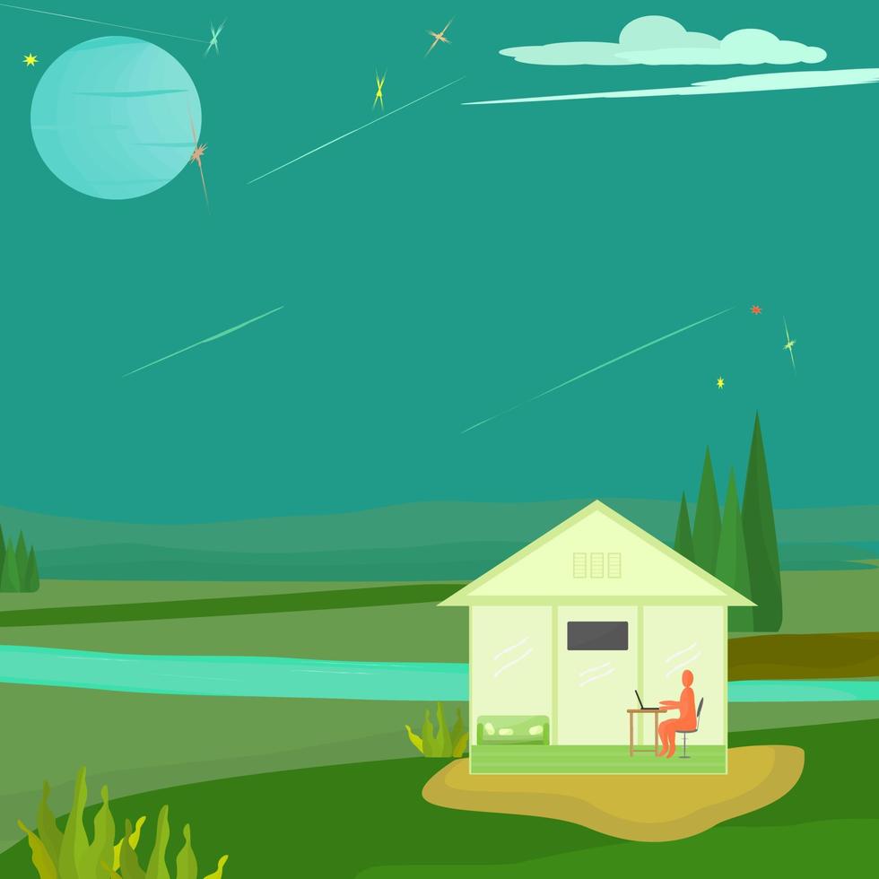Abstract background meadow countryside wallpaper vector illustration