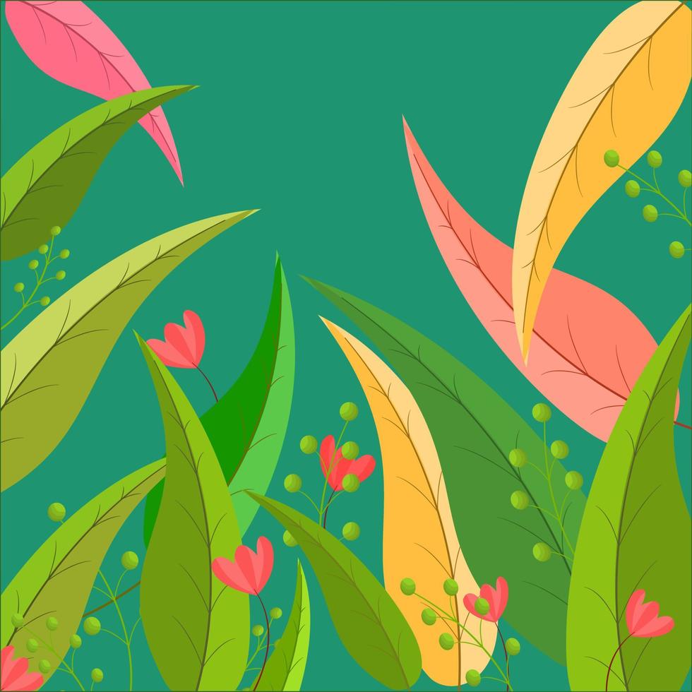 Abstract background natural plants flower outdoor wallpaper art design vector illustration