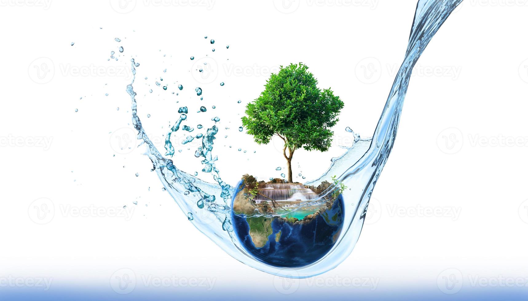 Environment and save earth concept. photo
