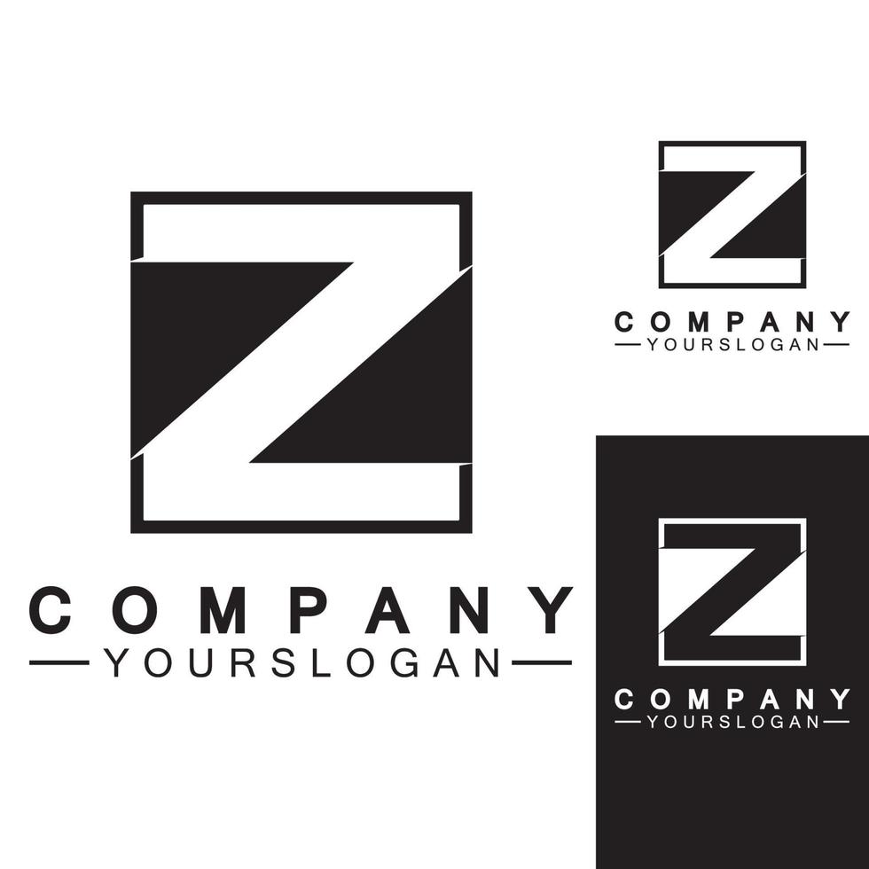 concepto de logotipo de letra z. símbolo de icono de monograma de fuentes creativas de letra z. vector