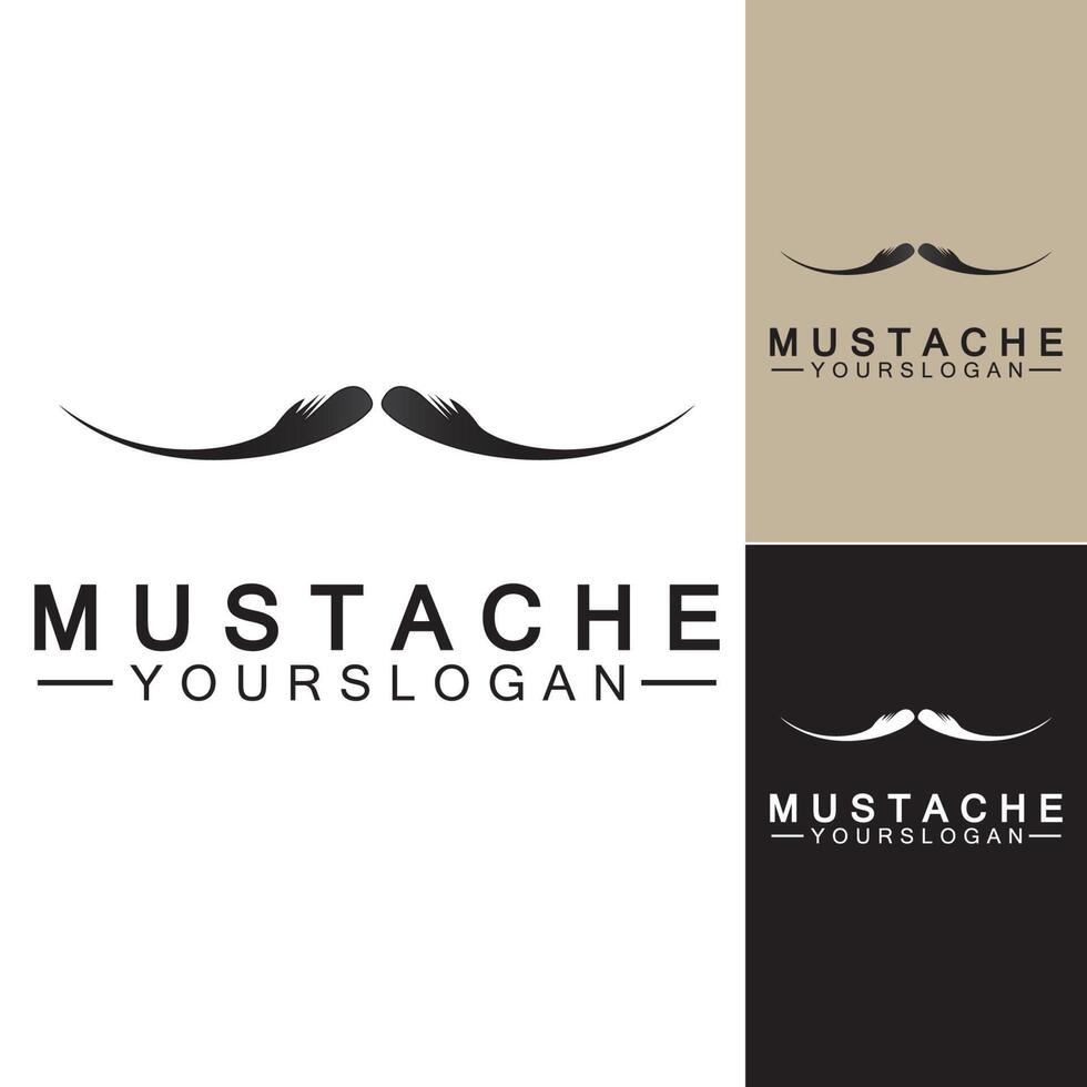 Mustache Vector icon logo design template