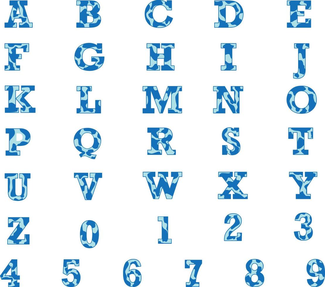 Scandinavian vector alphabet for kids. Hand drawn graphic font. Free Vector