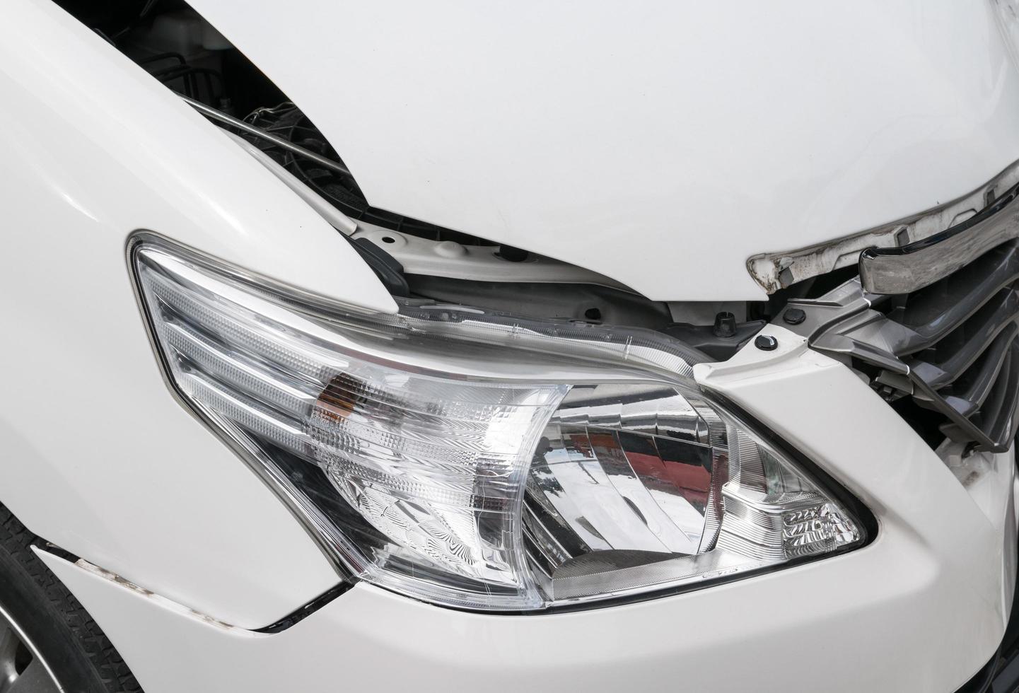 Car accident vehicle destroyed photo