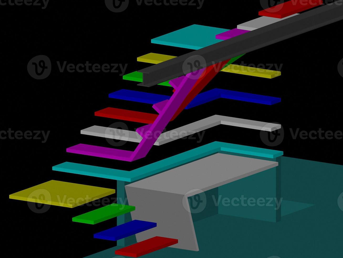 modelo 3d abstracto foto