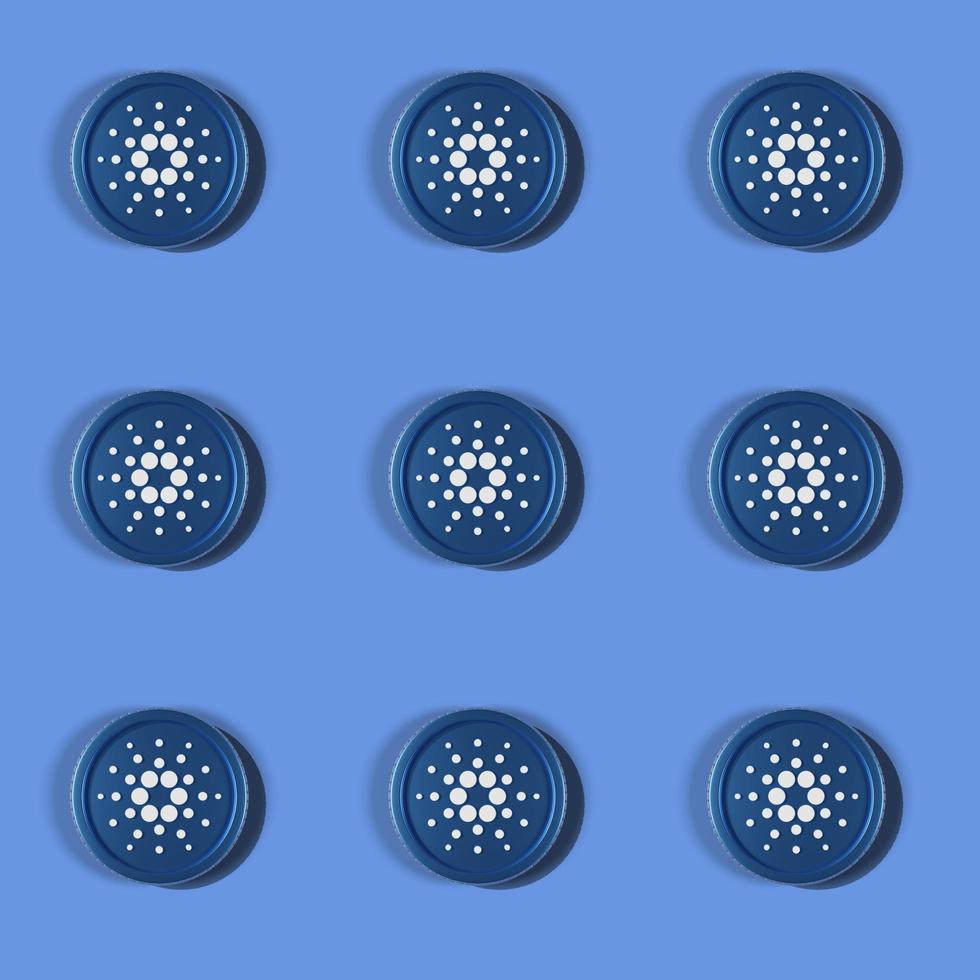 3D rendering ADA pattern seamless on blue background photo