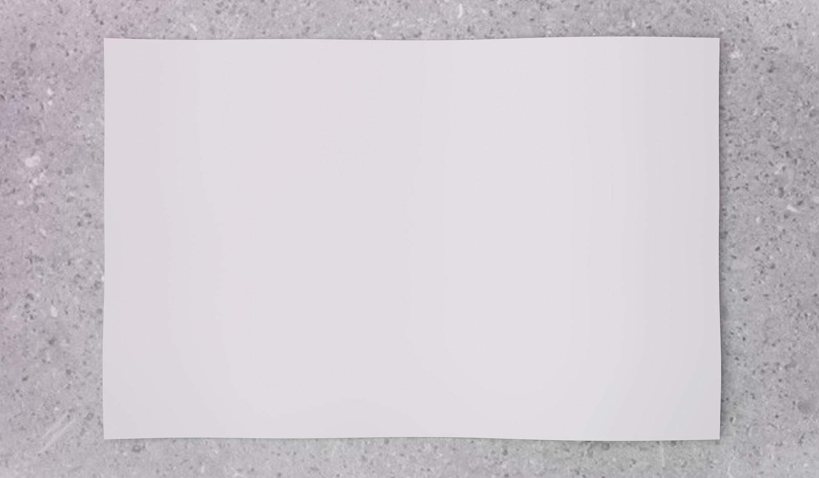 3D rendering  A4 paper on the marble texture floor for copy space photo