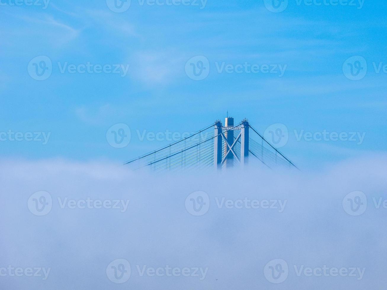 HDR Forth Road Bridge over Firth of Forth in Edinburgh photo