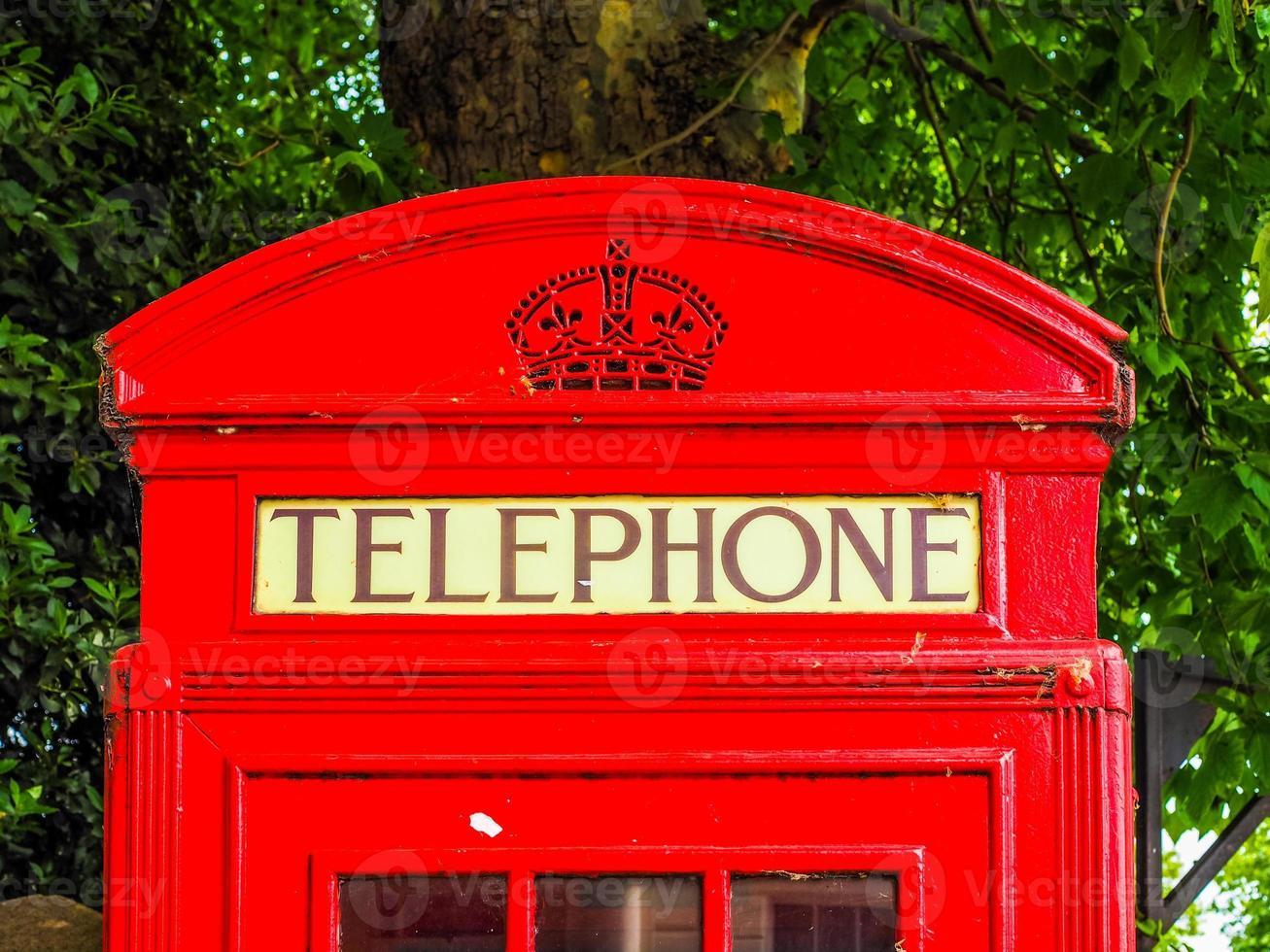 HDR Red phone box in London photo