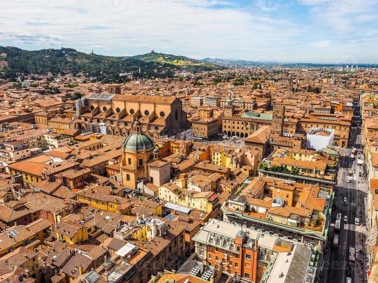 HDR Aerial view of Bologna photo