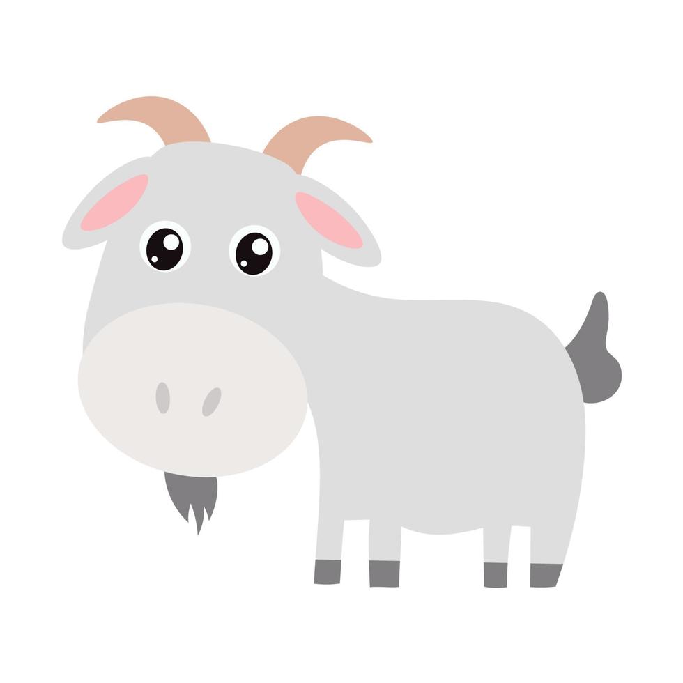 Cute goat for kids books. Vector