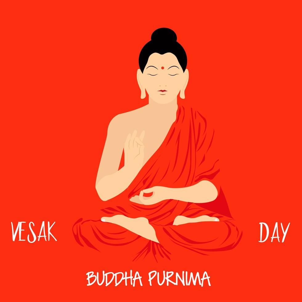 feliz día vesak. buda purnima vector