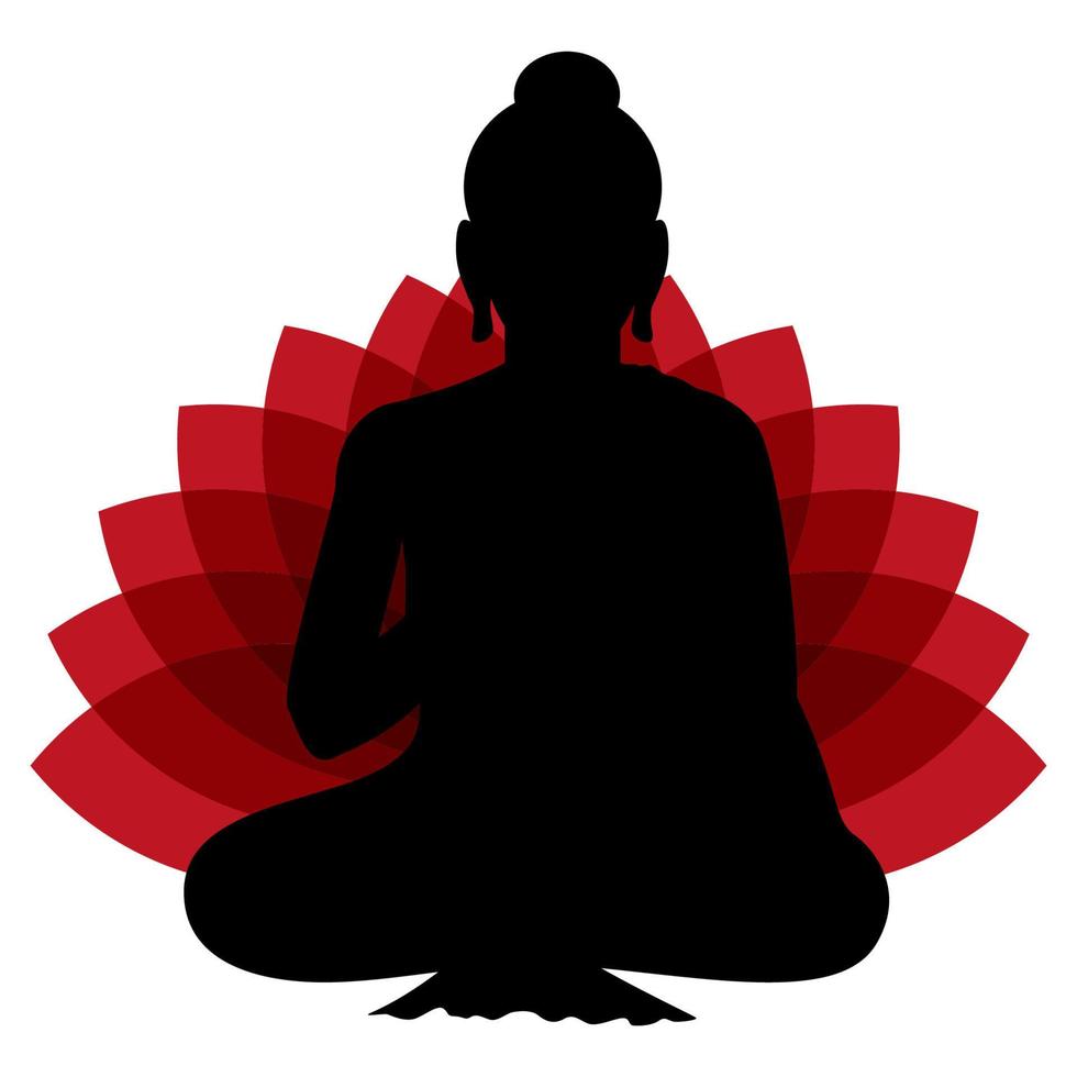 Happy Buddha Purnima with lotus vector