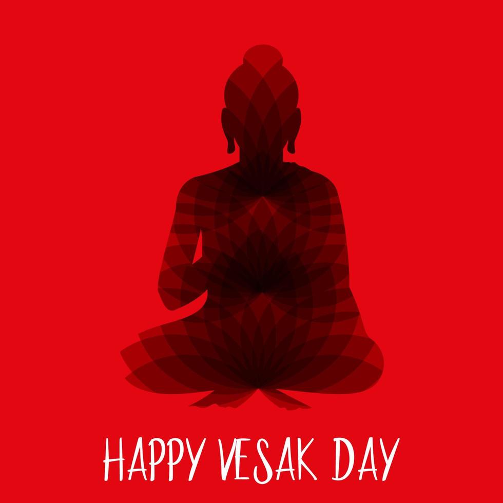 buddha. Happy vesak day vector