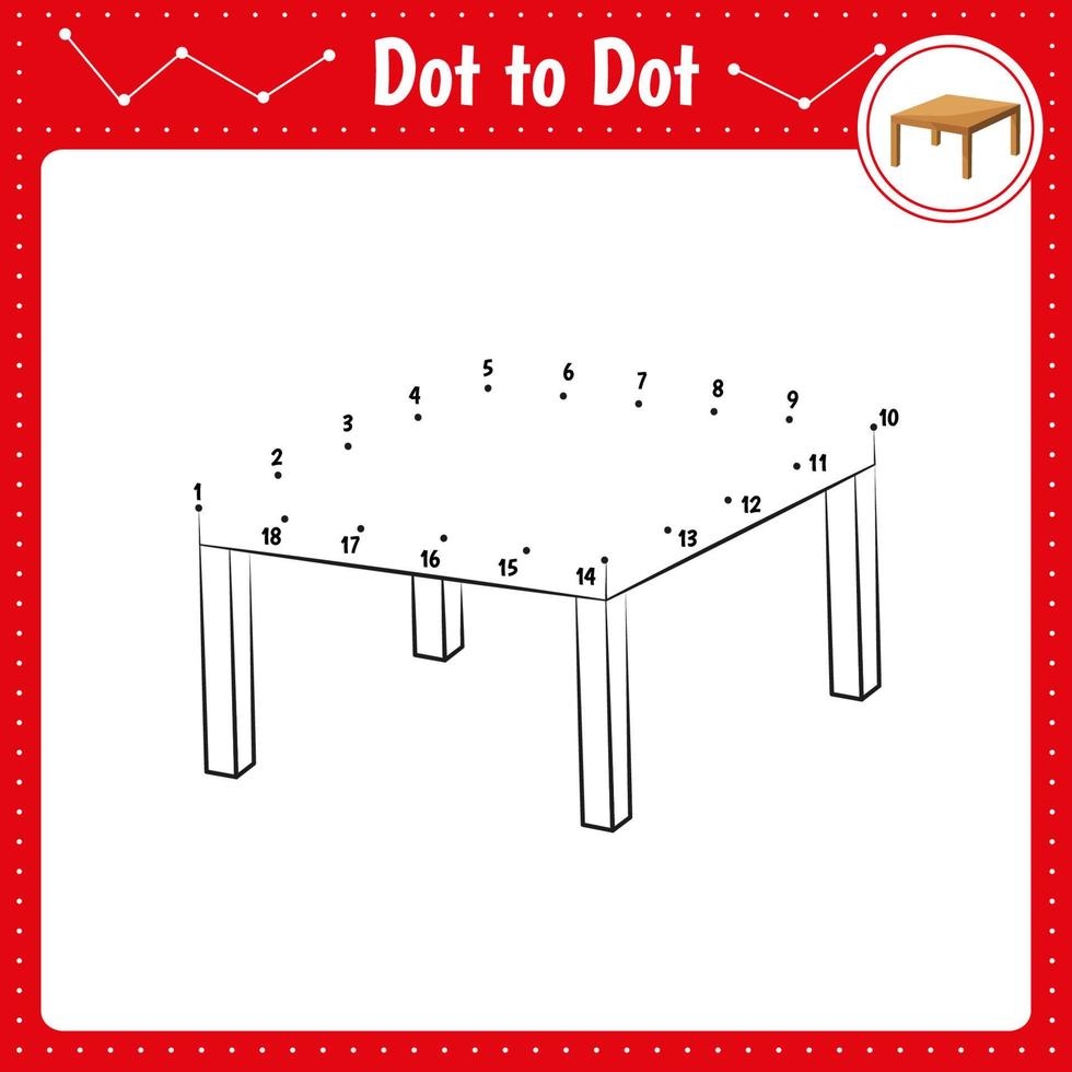 Connect the dots. Table vector