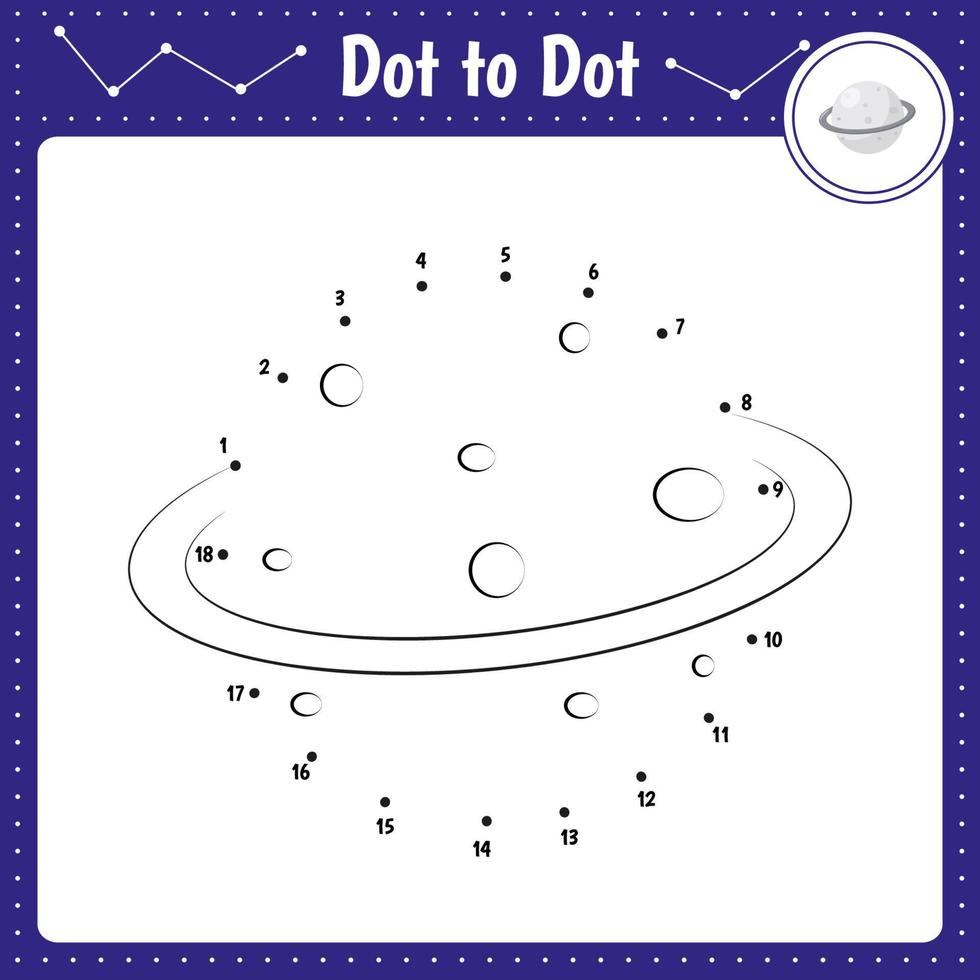 Connect the dots. Planet vector