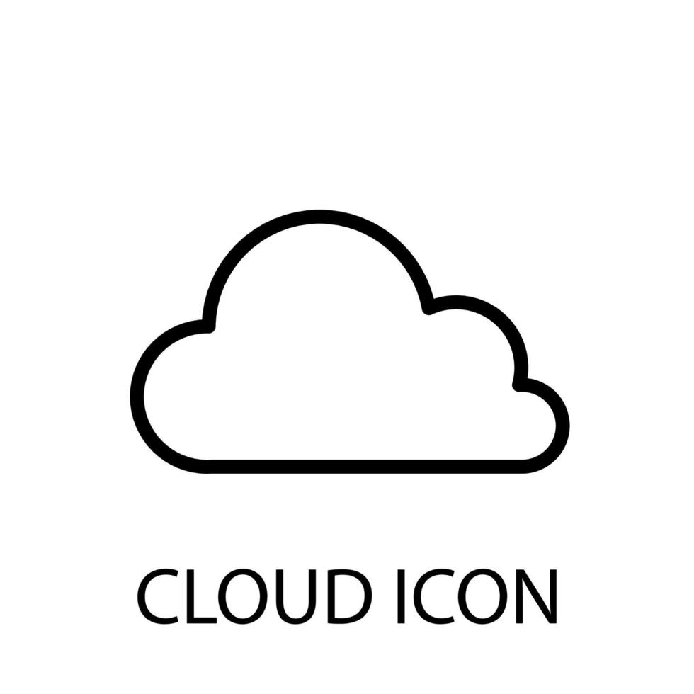 icono plano de nube vector eps10, diseño de logotipo de nube simple