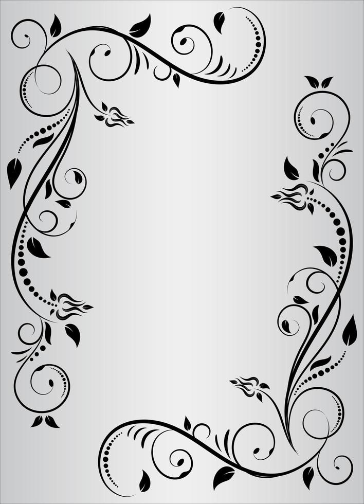 Floral elements design, luxury ornamental graphic element border, swirls flowers,foliage swirl decorative design for page decoration cards, wedding, banner, logos, frames, labels, cafes, boutiques vector