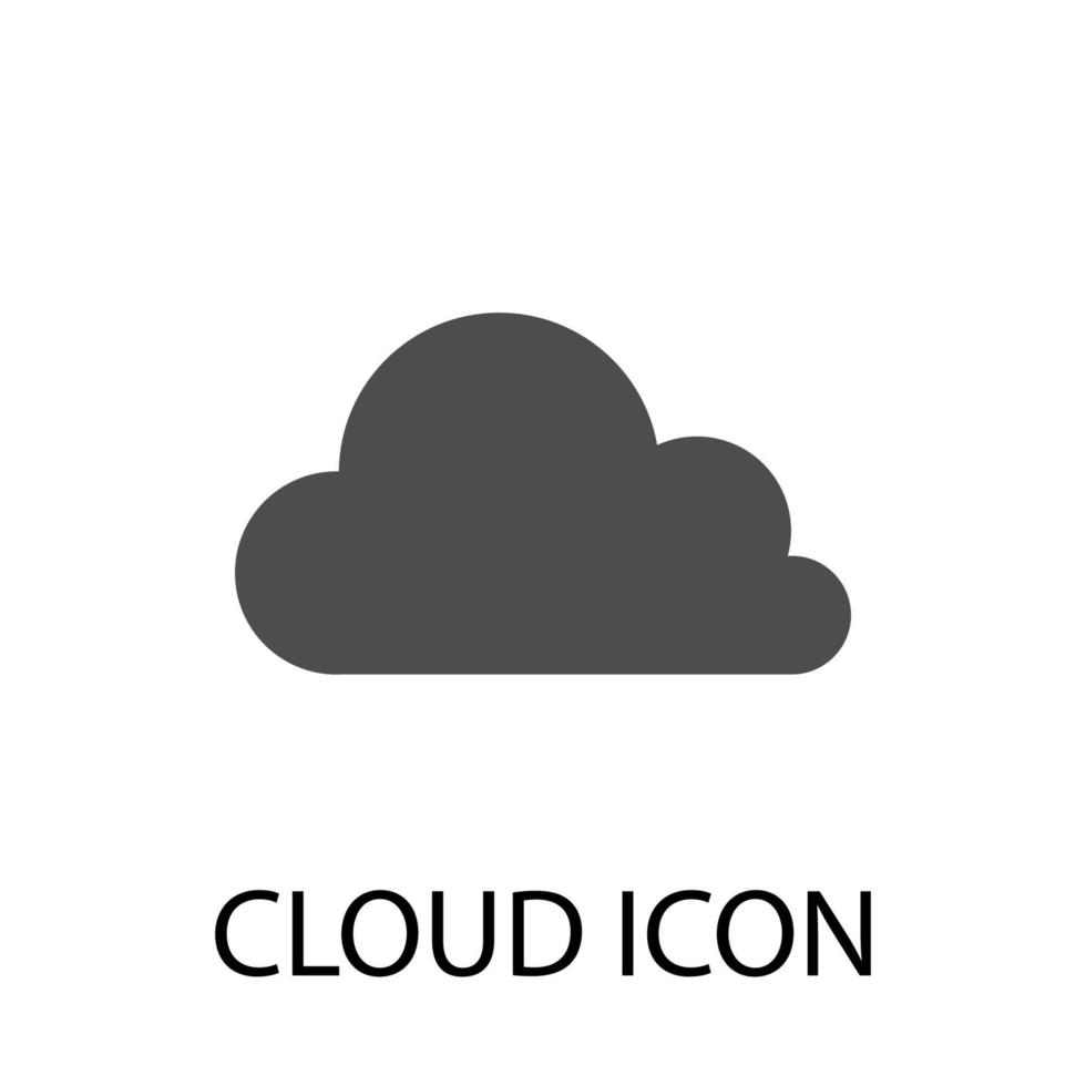 icono plano de nube vector eps10, diseño de logotipo de nube simple