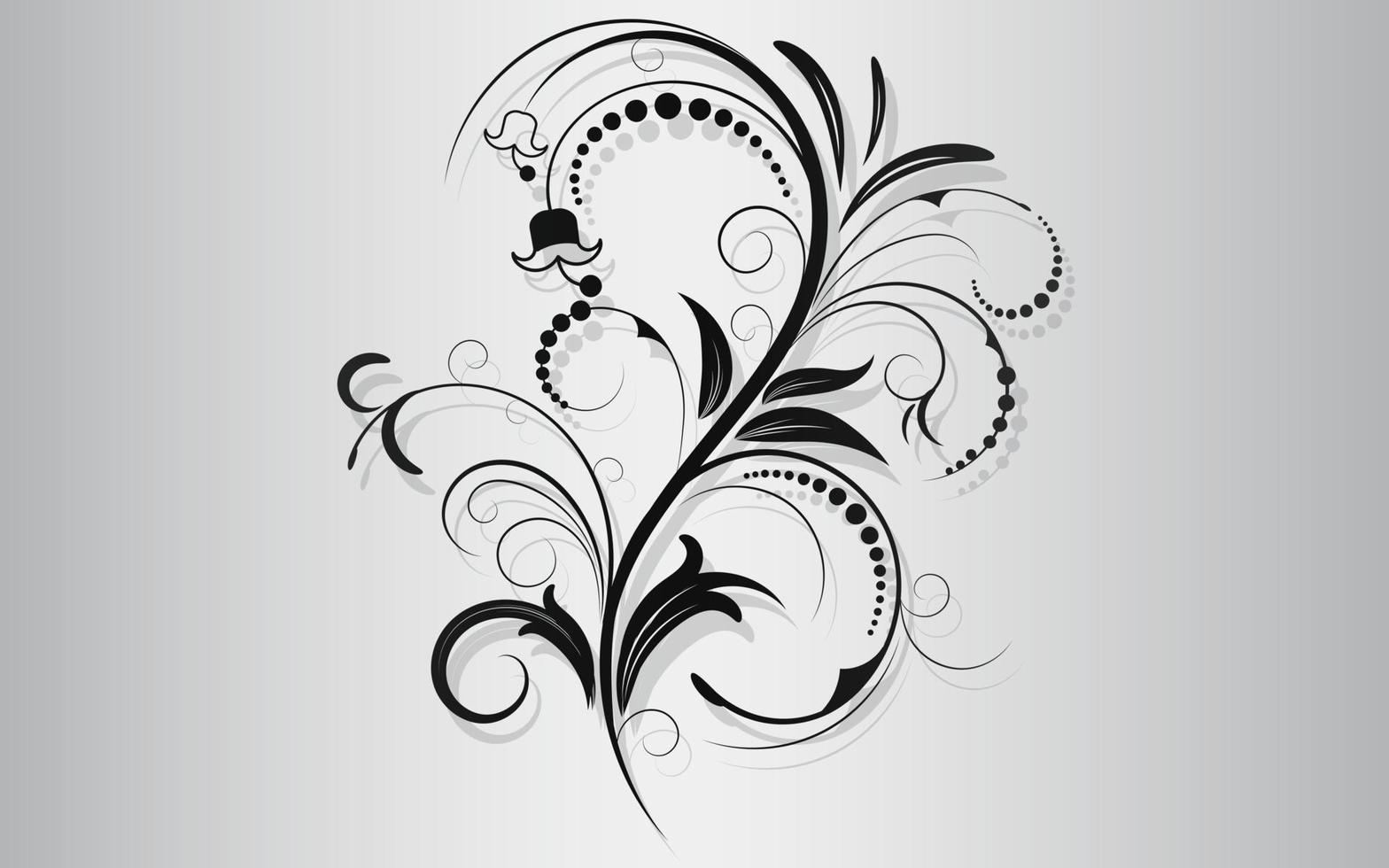 Floral elements design, luxury ornamental graphic element border, swirls flowers,foliage swirl decorative design for page decoration cards, wedding, banner, logos, frames, labels, cafes, boutiques vector