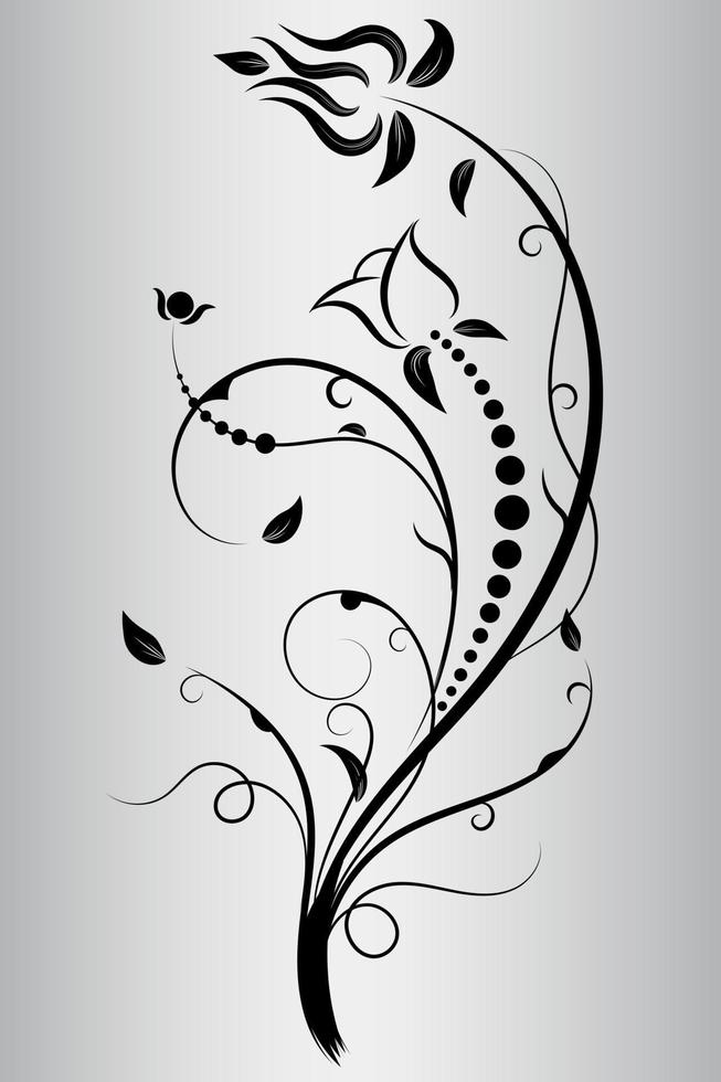 Floral elements design, luxury ornamental graphic element border, swirls flowers,foliage swirl decorative design for page decoration cards, wedding, banner, logos, frames, labels, cafes, boutiques vector