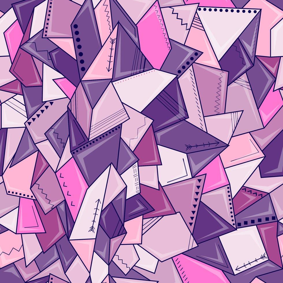Abstract vector seamless pattern with geometric print. Mosaic pattern for wrapping paper . Wallpaper, fabric, textile.Hand drawn