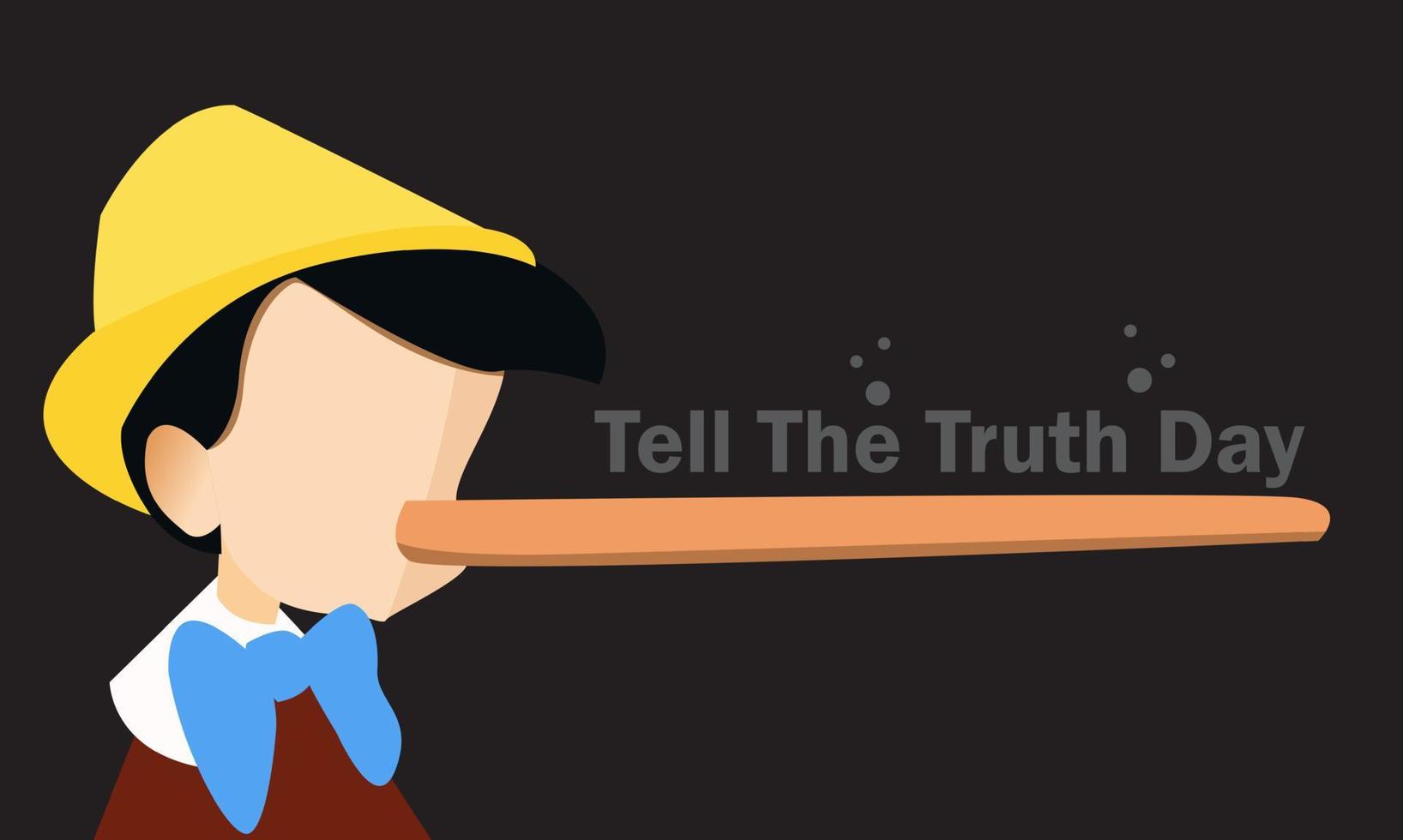 Tell The Truth Day. Holiday Collection July. vector