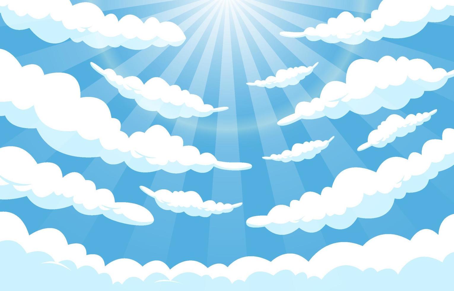 Blue Sky and Clouds Background vector