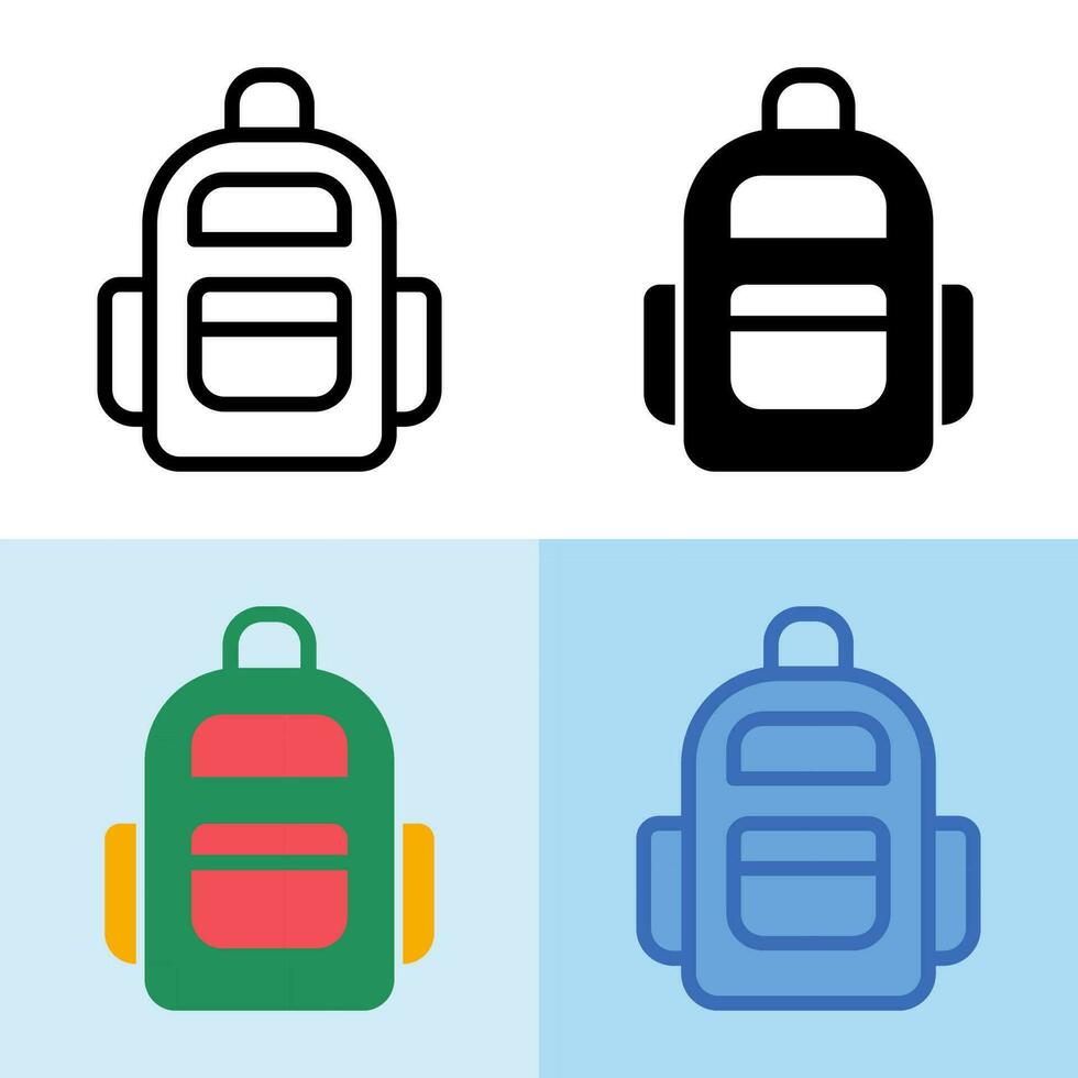 Illustration vector graphic of Backpack Icon. Perfect for user interface, new application, etc