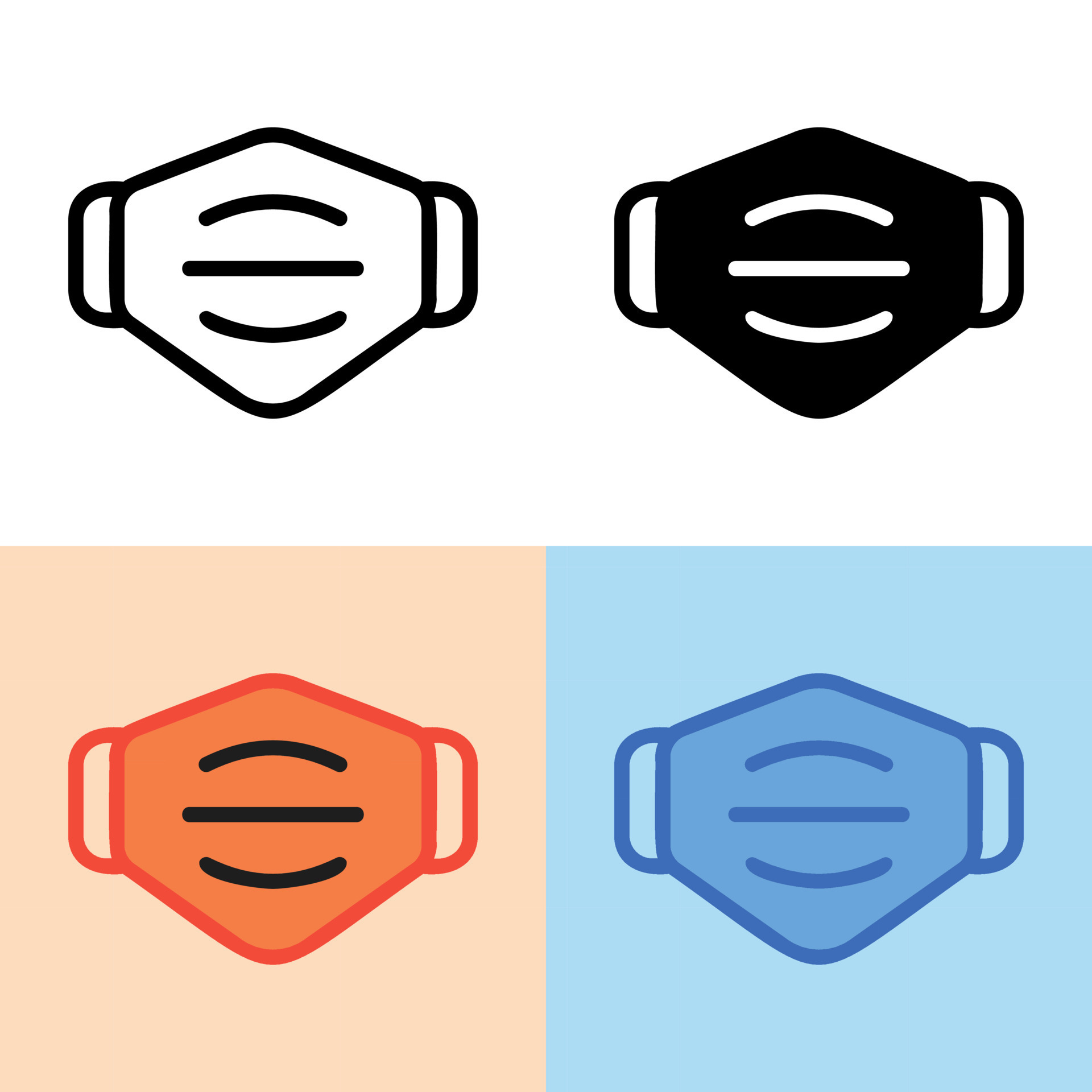 Illustration vector graphic of Mask Icon. Perfect for user interface ...