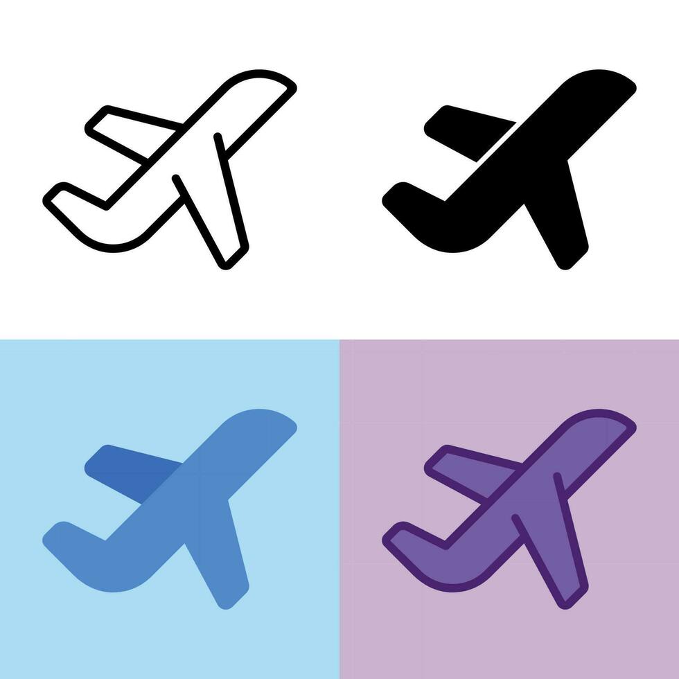 gráfico vectorial ilustrativo del icono del avión. perfecto para interfaz de usuario, nueva aplicación, etc. vector