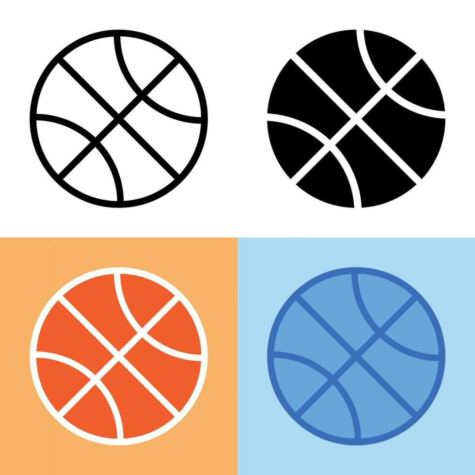 gráfico vectorial ilustrativo del icono del baloncesto. perfecto para interfaz de usuario, nueva aplicación, etc. vector