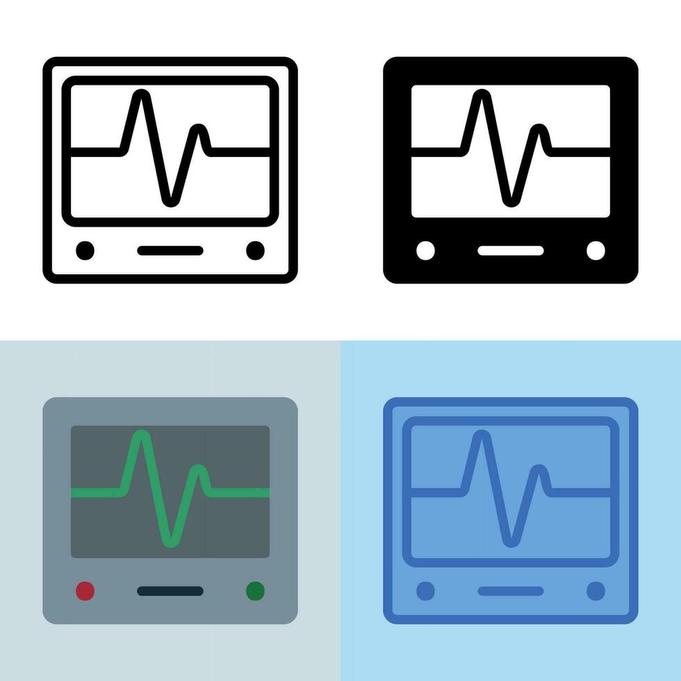 gráfico vectorial ilustrativo del icono del monitor cardíaco. perfecto para interfaz de usuario, nueva aplicación, etc. vector