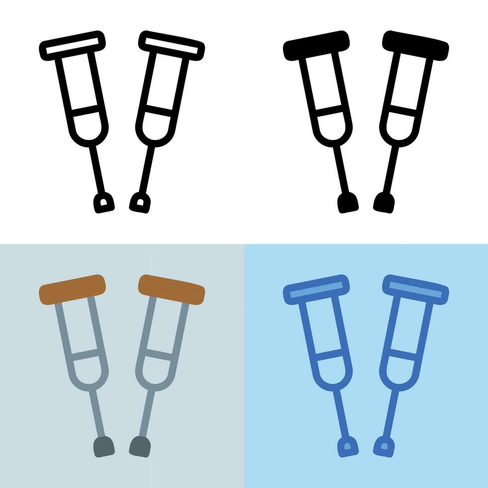 Illustration vector graphic of Crutch Icon. Perfect for user interface, new application, etc