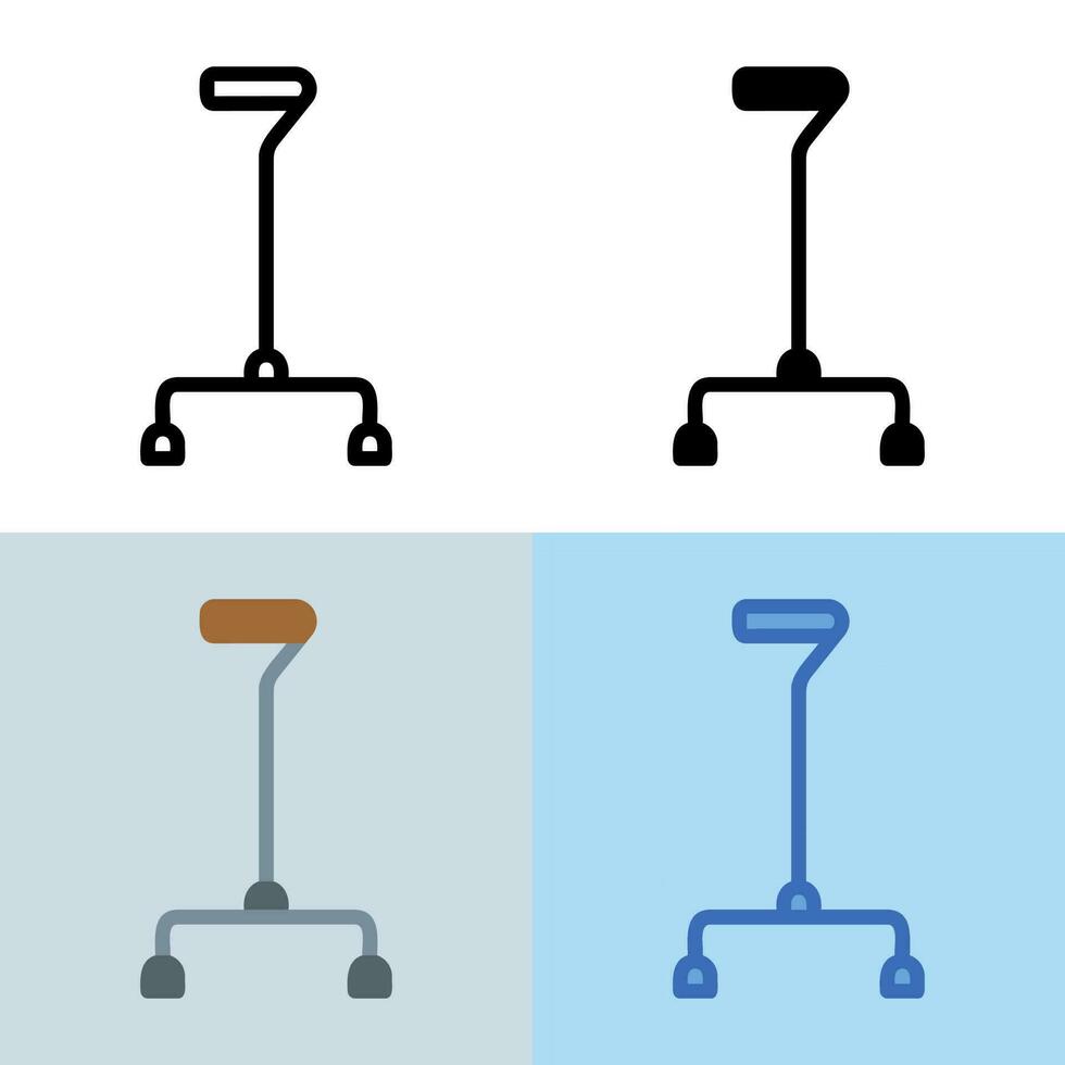 Illustration vector graphic of Walking Stick Icon. Perfect for user interface, new application, etc